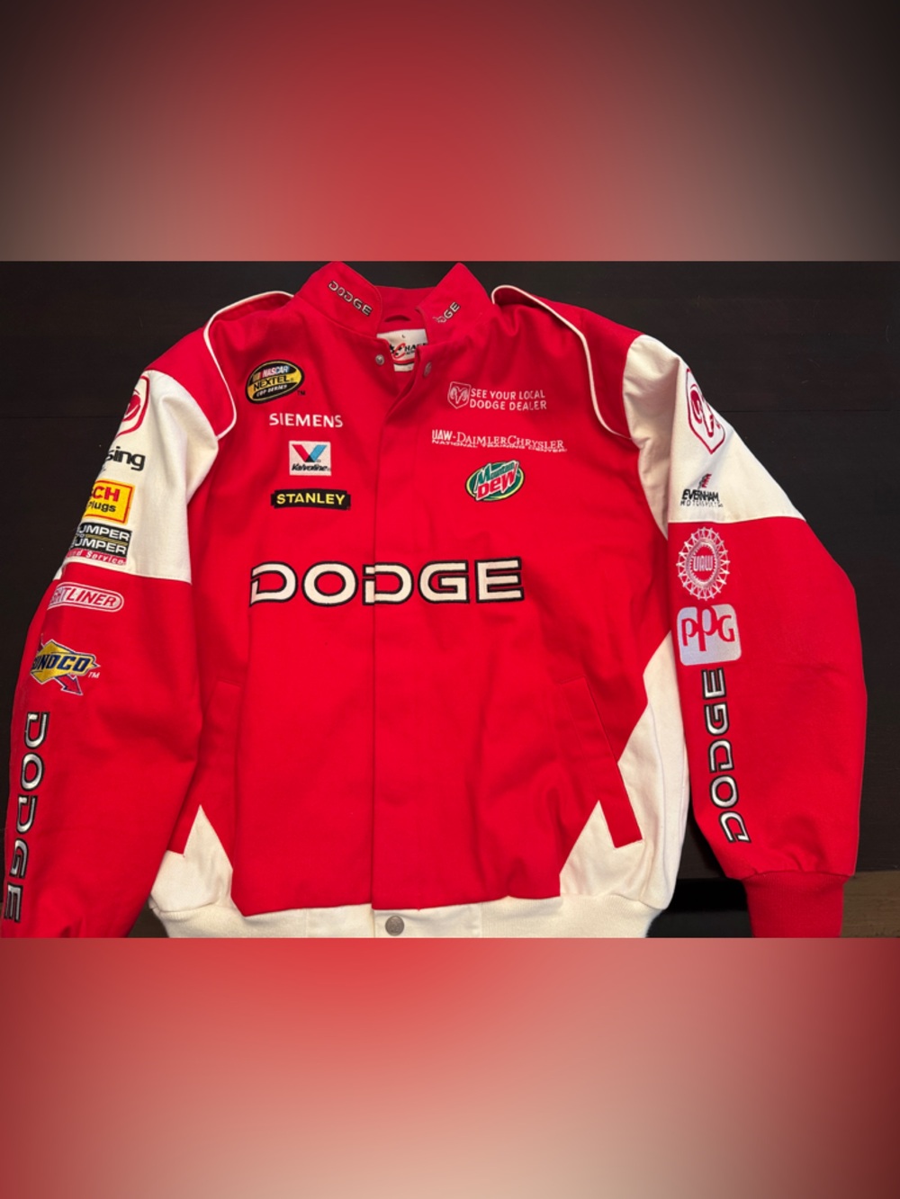 Chase Authentics Red Dodge Racing Jacket